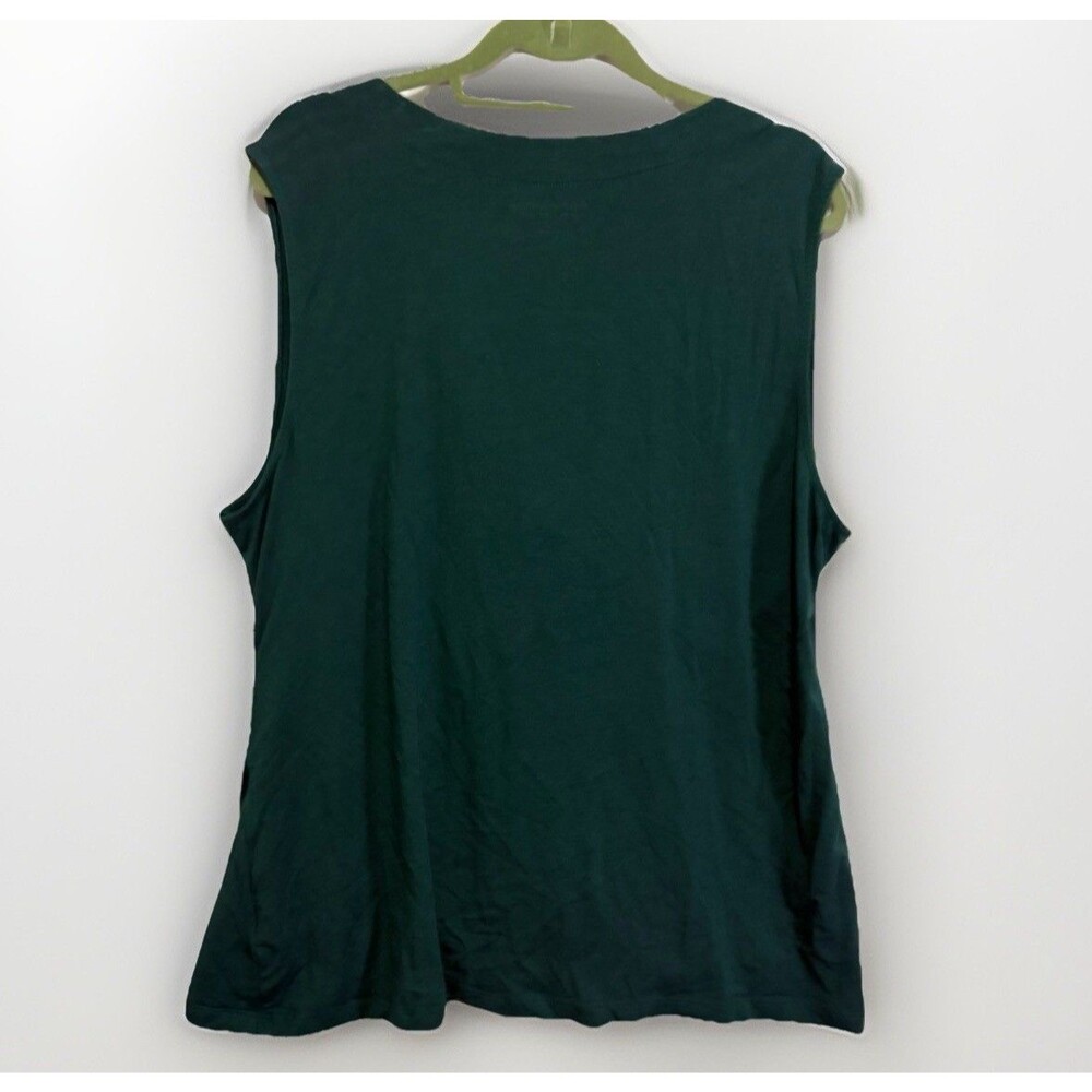 Soft Surroundings Alyssa Knit Tank Top 3X Dark Green Sleeveless Modal Blend - Picture 5 of 5